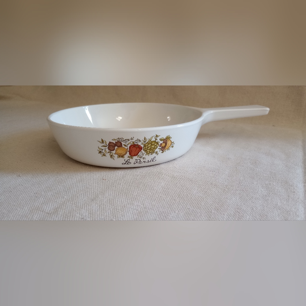 Set Of 4 Vintage Corningware Le Persil White 6.5 Inch Skillet